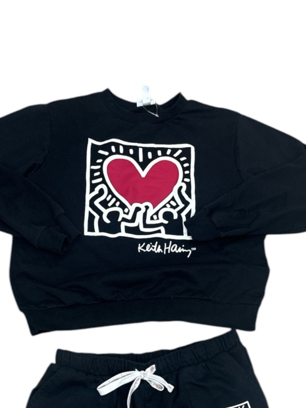 Keith Haring Black Heart Patch Track Joggers - Women's - Picture 2 of 3